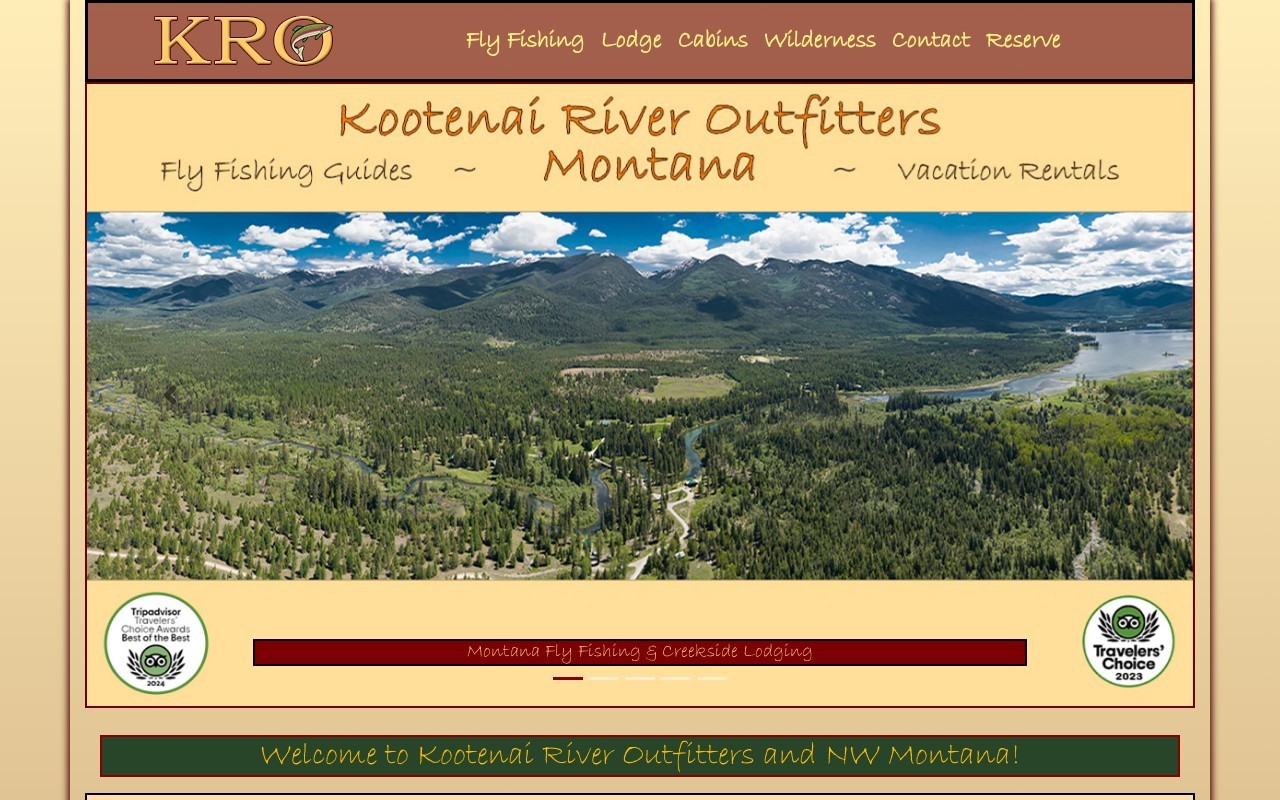 Kootenai River Outfitters website